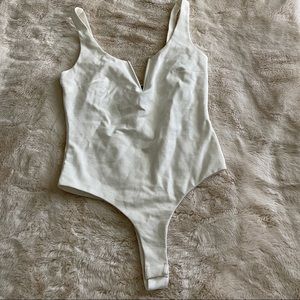 Lulus White V Style Bodysuit